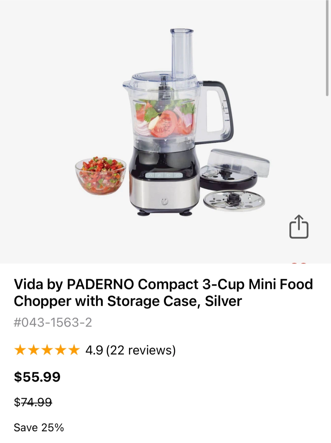 NEW: Vida by Paderno Compact Food Chopper - photo 5