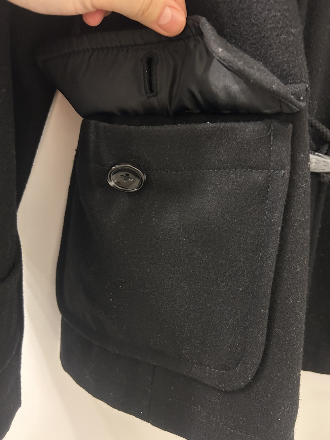 Bossini Black Duffle Coat with Toggle Closures - photo 5