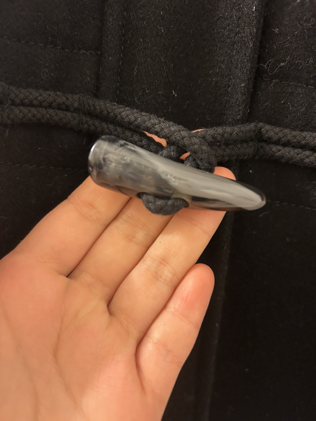 Bossini Black Duffle Coat with Toggle Closures - photo 2