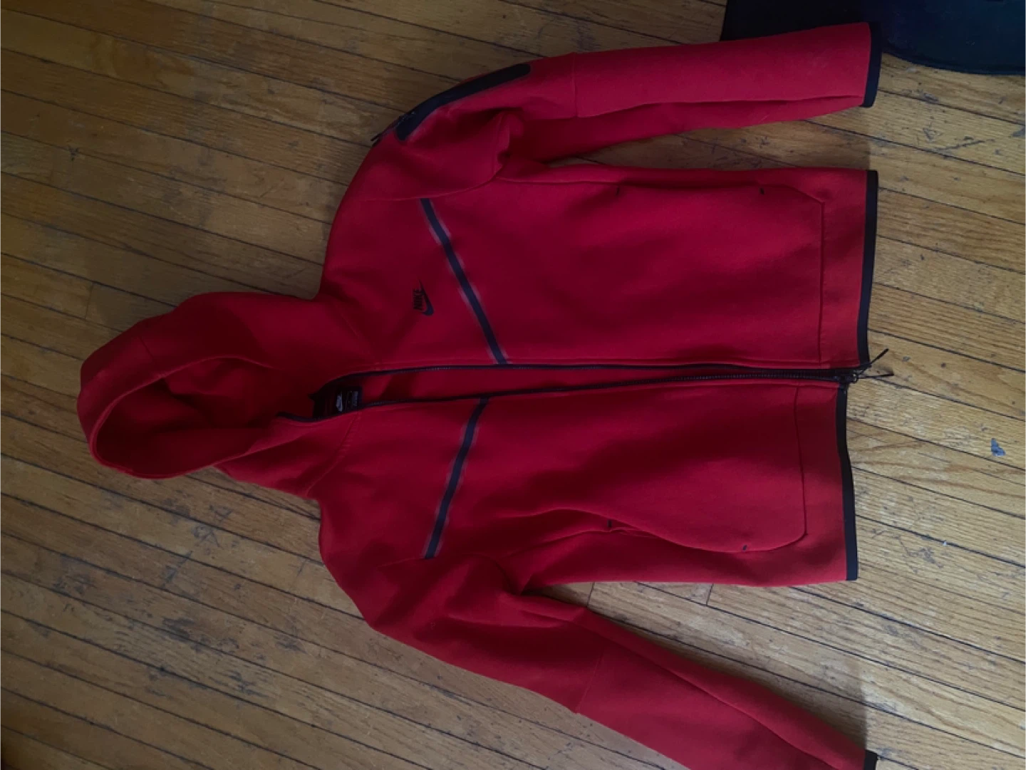 Nike Tech Fleece Full Zip Hoodie Red Size M