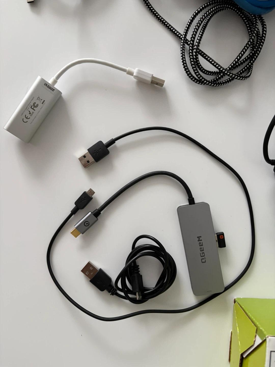 Assorted Computer Cables and Adapters + 2 new cord protector - photo 3