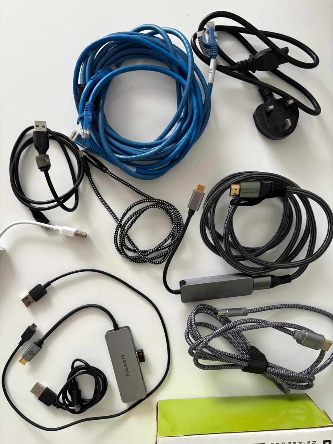 Assorted Computer Cables and Adapters + 2 new cord protector - photo 5