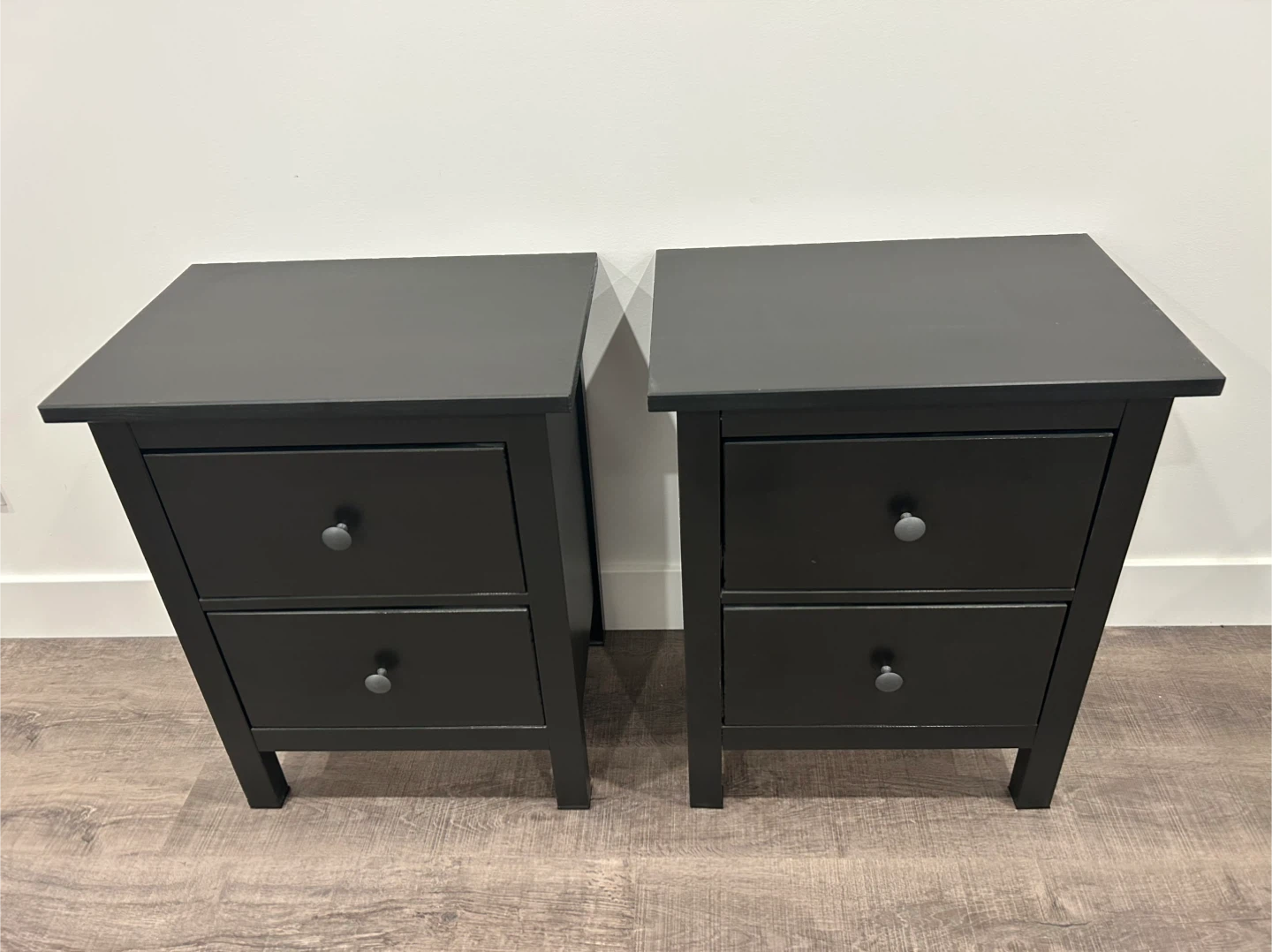 pair of IKEA HEMENS nightstands