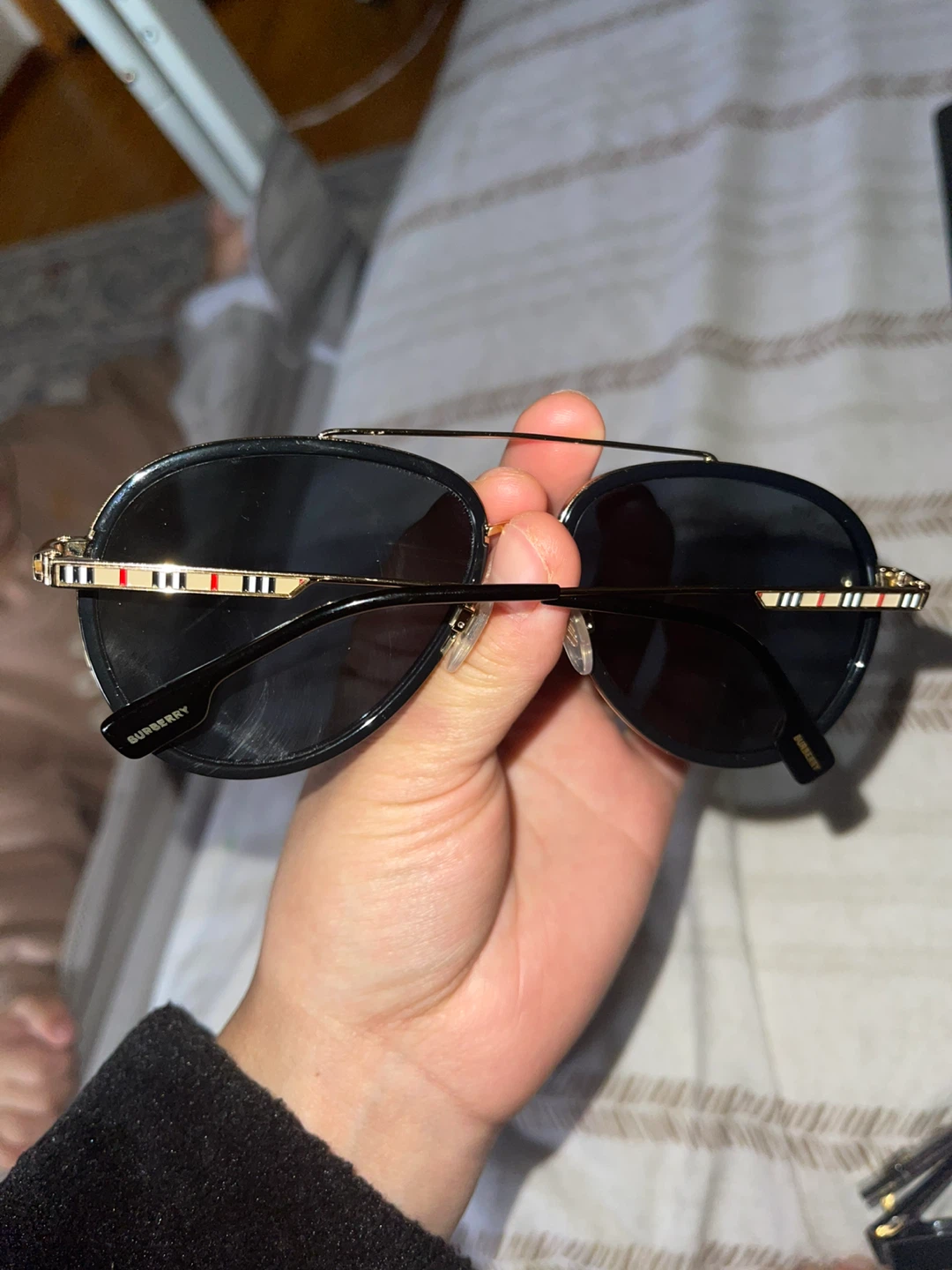 Burberry Sunglasses - Black Aviator Style - photo 2