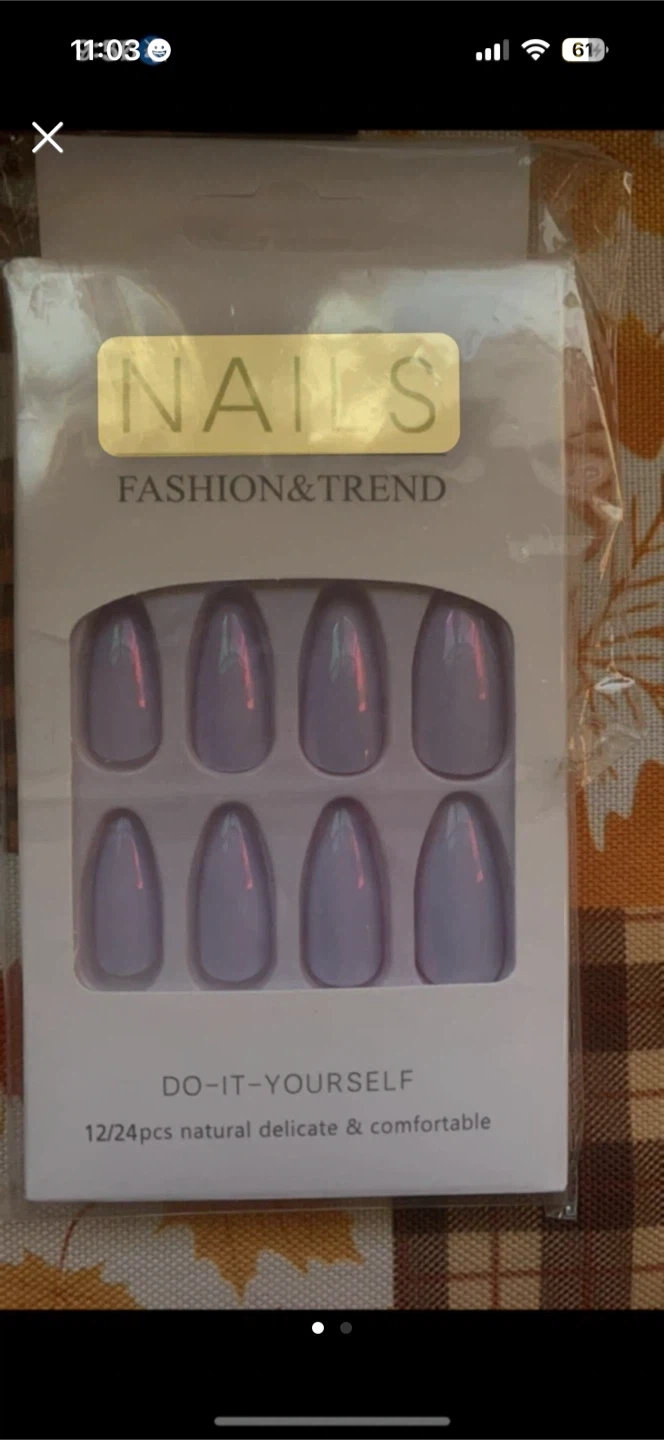 Fashion & Trend Press-On Nails - Lavender Almond Shape