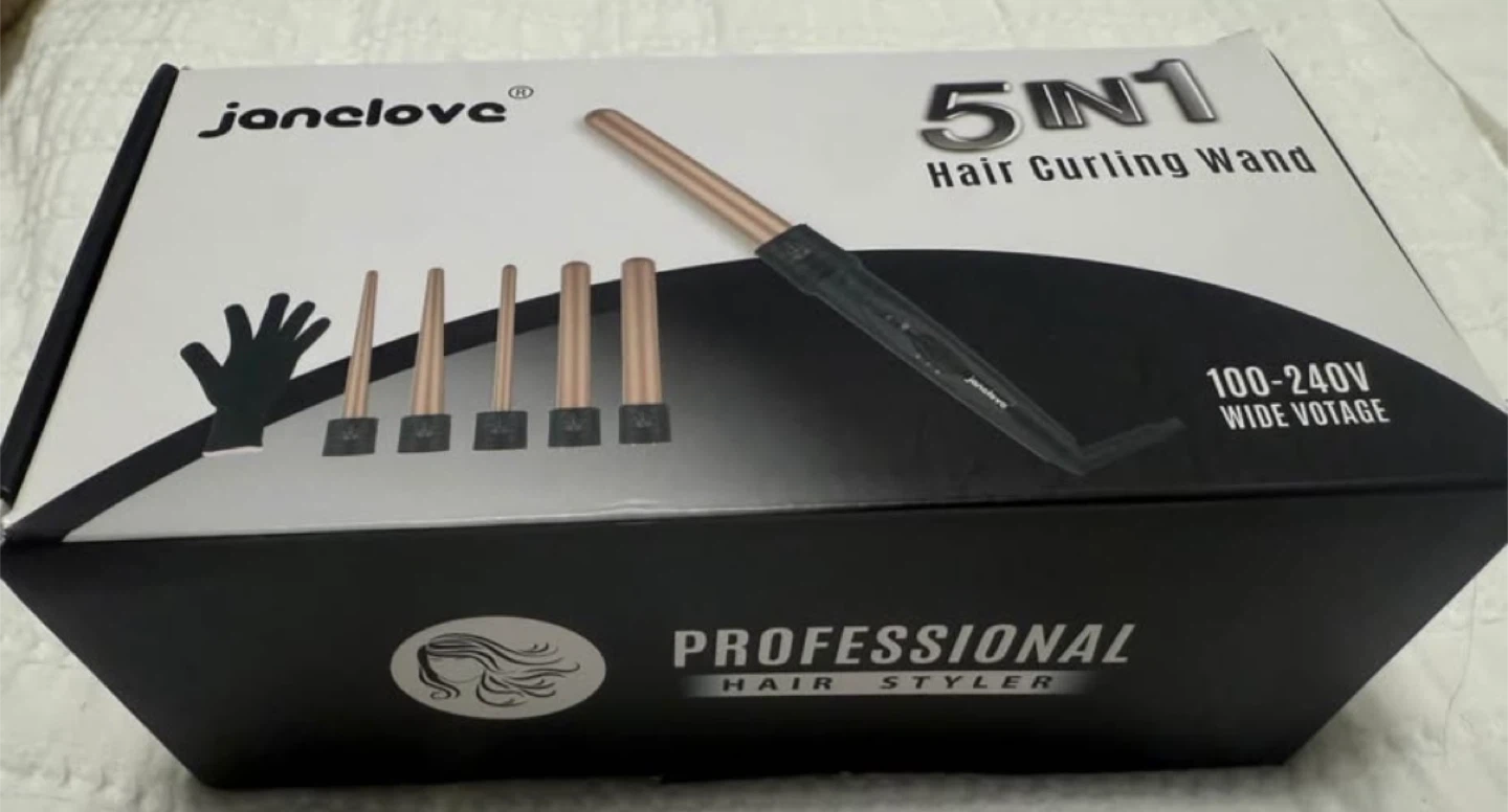 Janelove 5-in-1 Hair Curling Wand Set with Accessories - photo 2