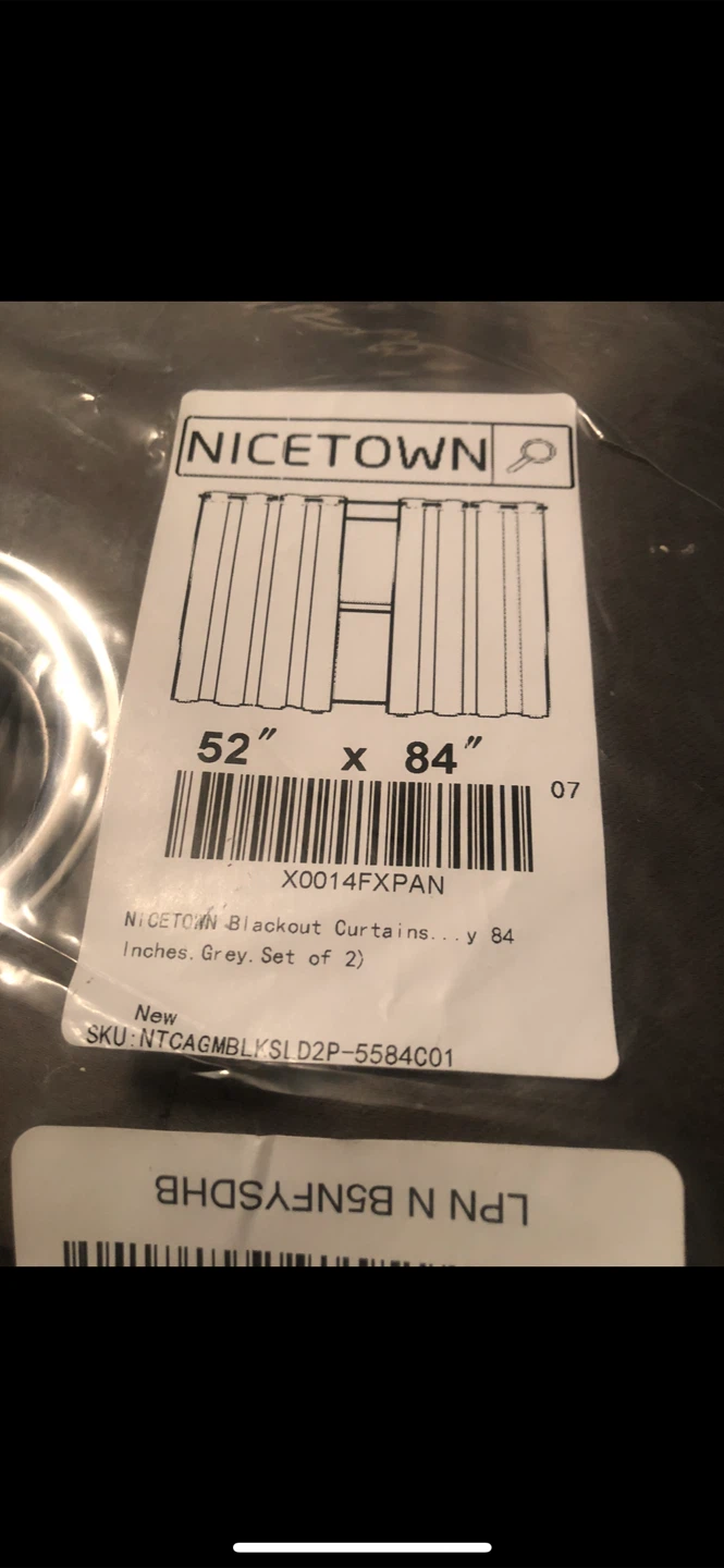 NICETOWN Blackout Curtains - Grey - 52" x 84" (Set of 2)
