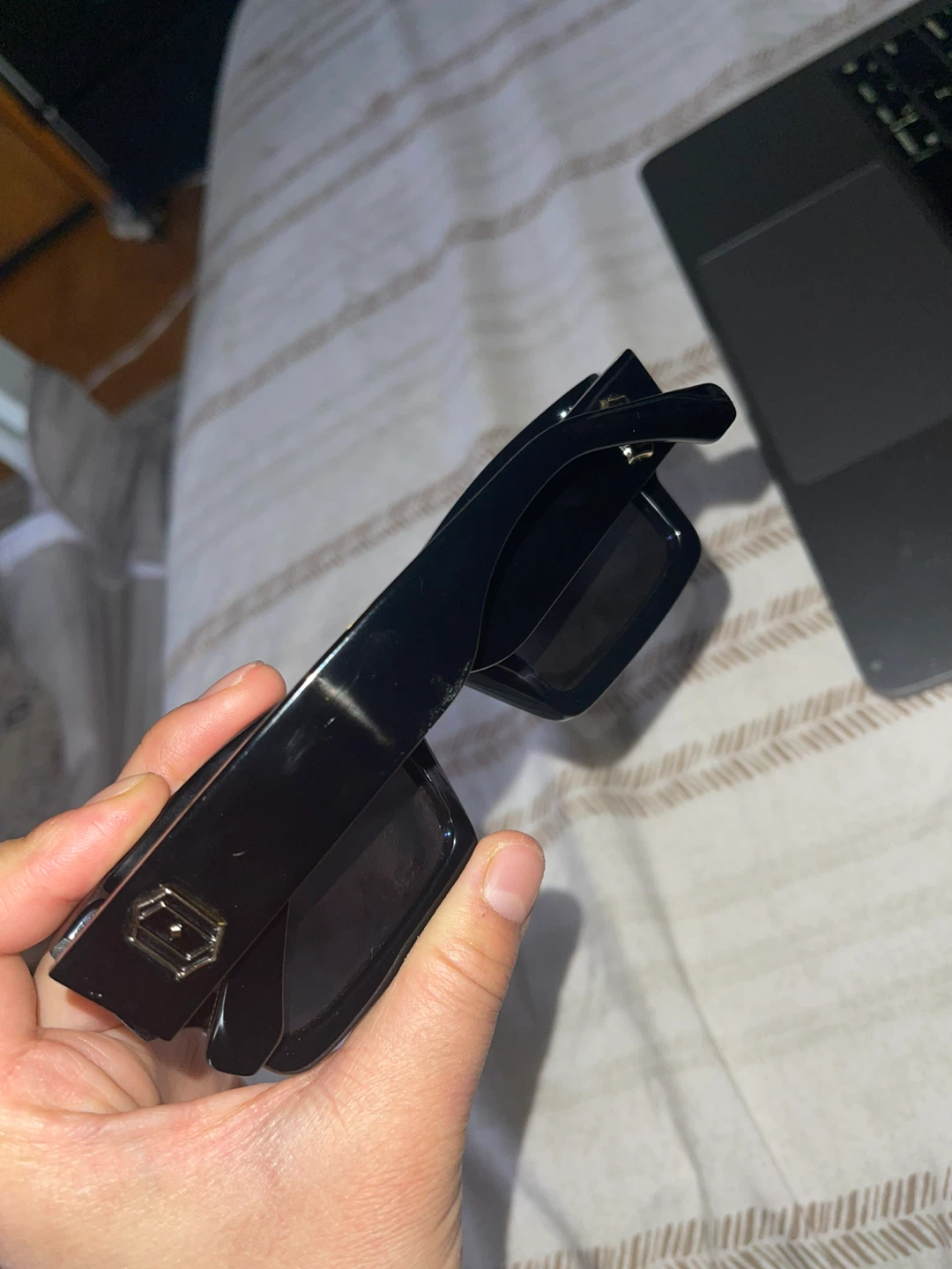 Alexander McQueen Black Acetate Square Sunglasses - photo 3
