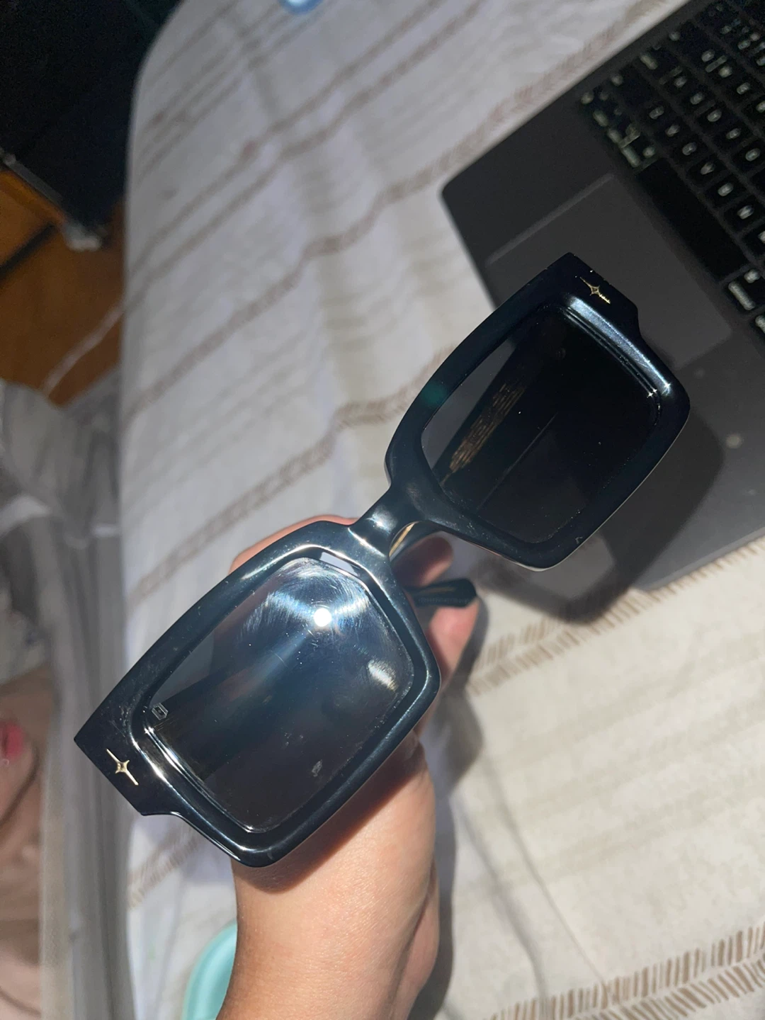 Alexander McQueen Black Acetate Square Sunglasses - photo 2