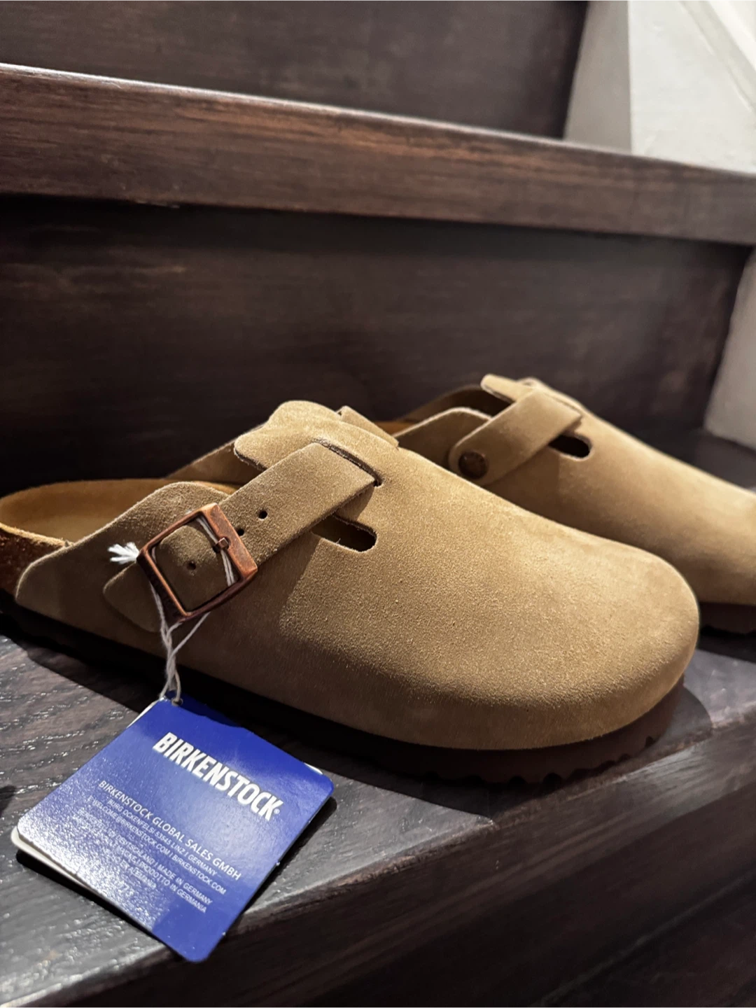 Birkenstock Boston Clogs Taupe - Size 39