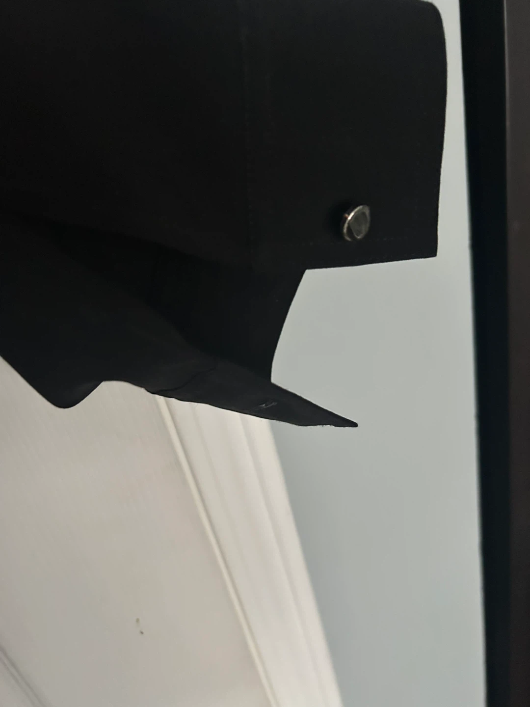 Black Button-Up Shirt with Mesh Accents - photo 3