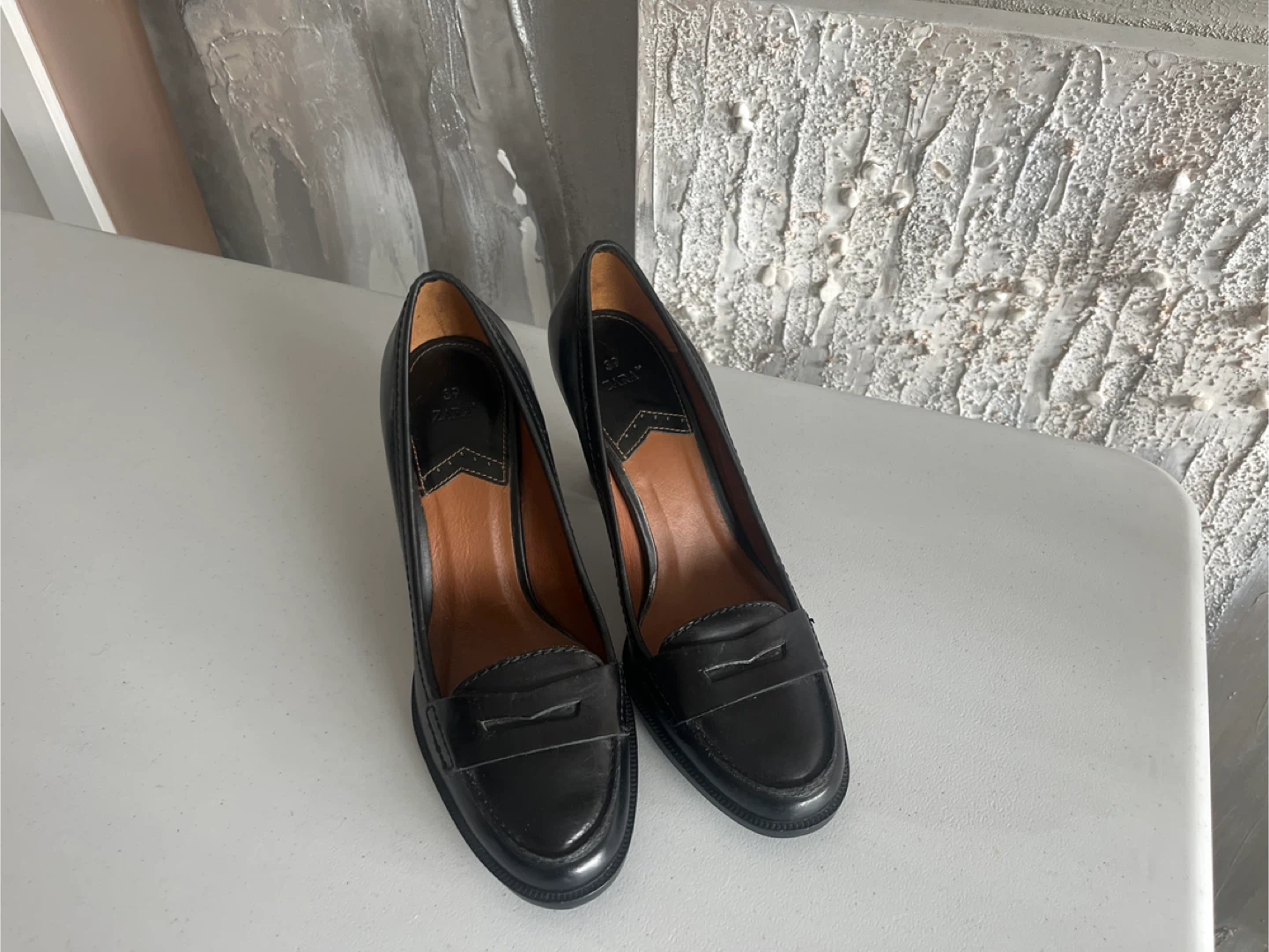 ZARA-Black Leather Heels