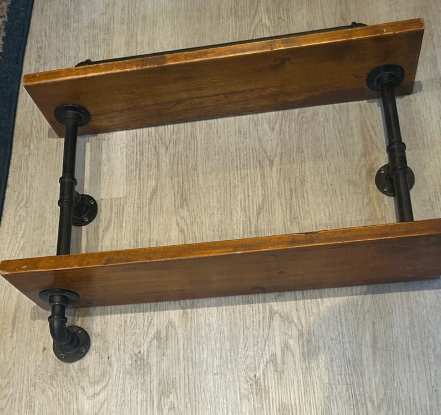Industrial Pipe Shelving Unit with Towel Bar - photo 4