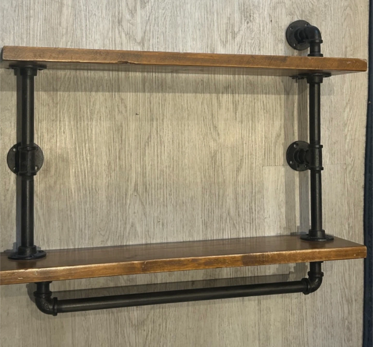 Industrial Pipe Shelving Unit with Towel Bar - photo 3