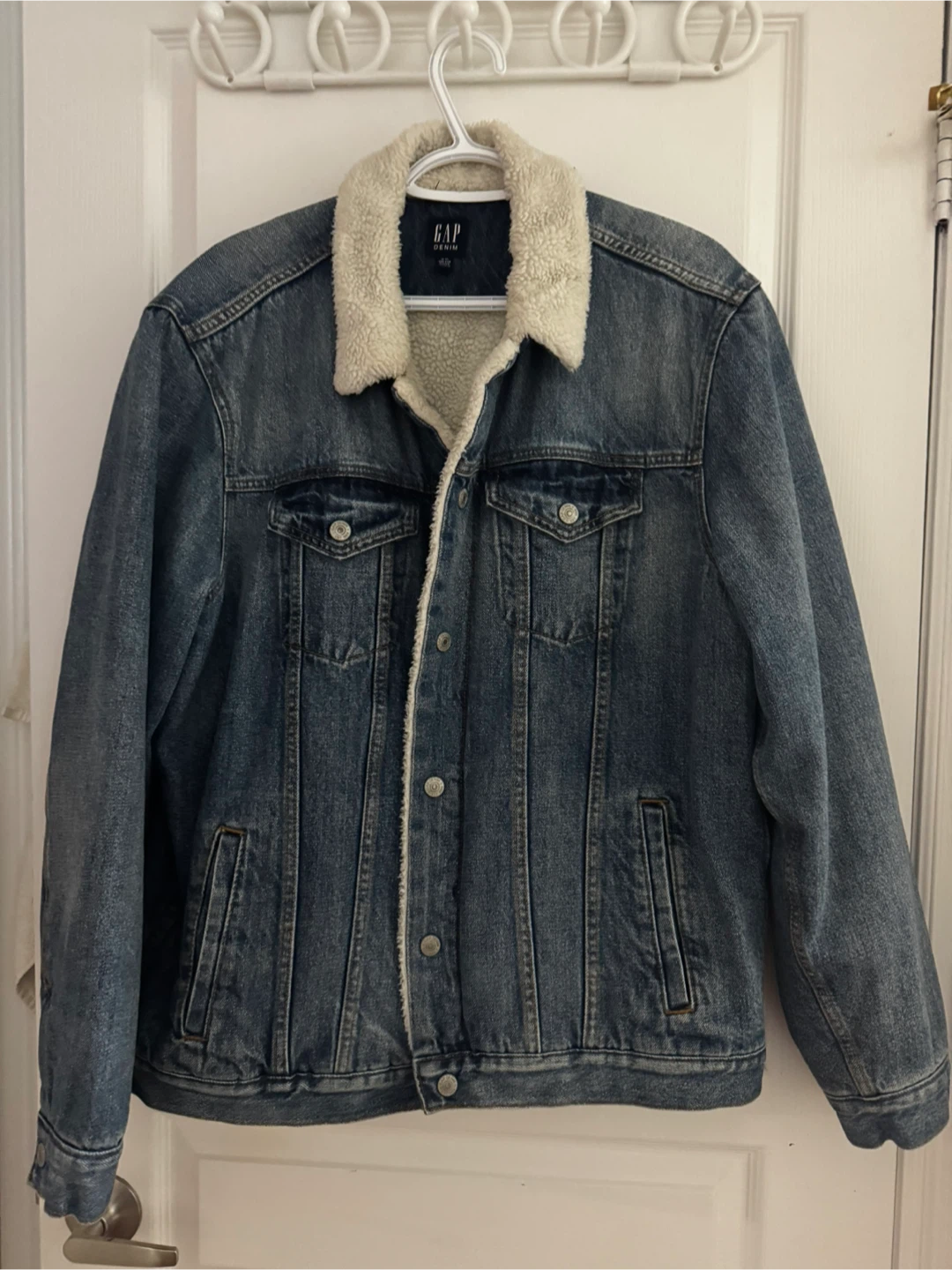 GAP Denim Sherpa Lined Trucker Jacket