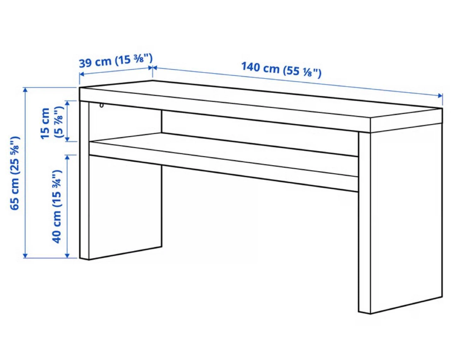IKEA TV Bench / Console Table - Dark Brown