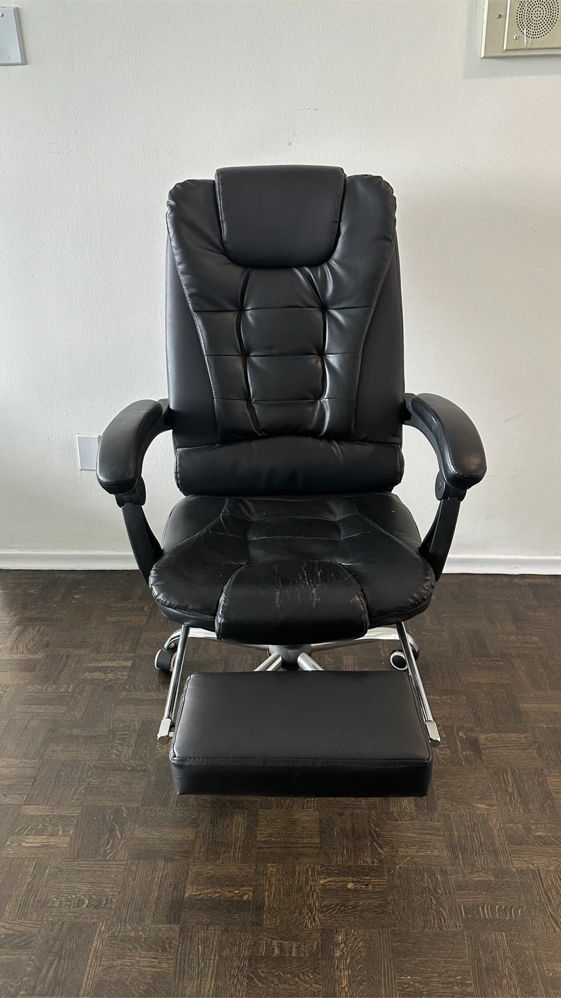 Black Executive Office Chair with Footrest - photo 4