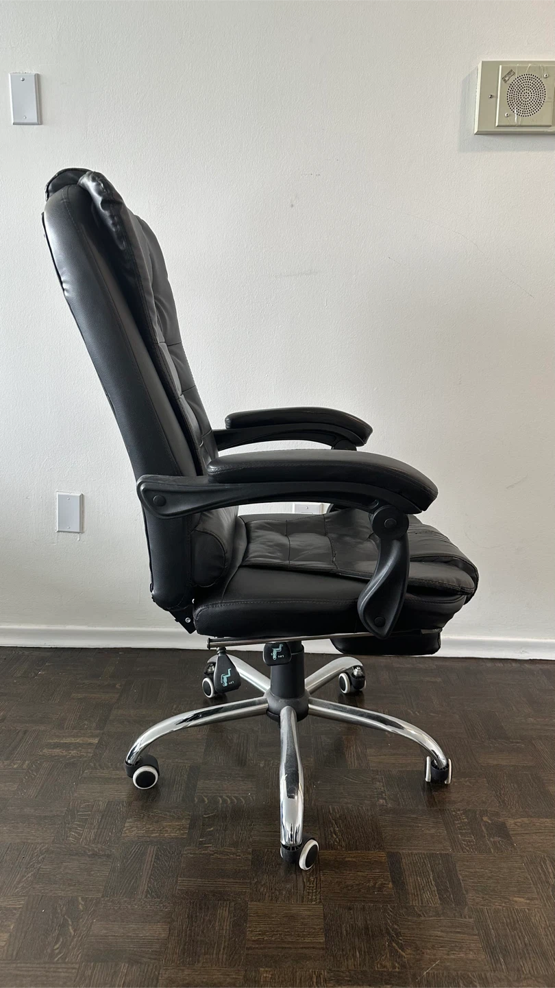 Black Executive Office Chair with Footrest - photo 2