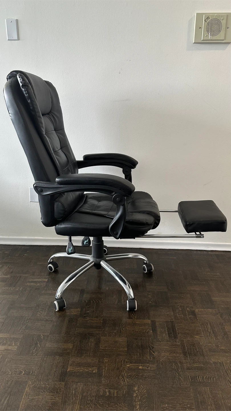 Black Executive Office Chair with Footrest - photo 3