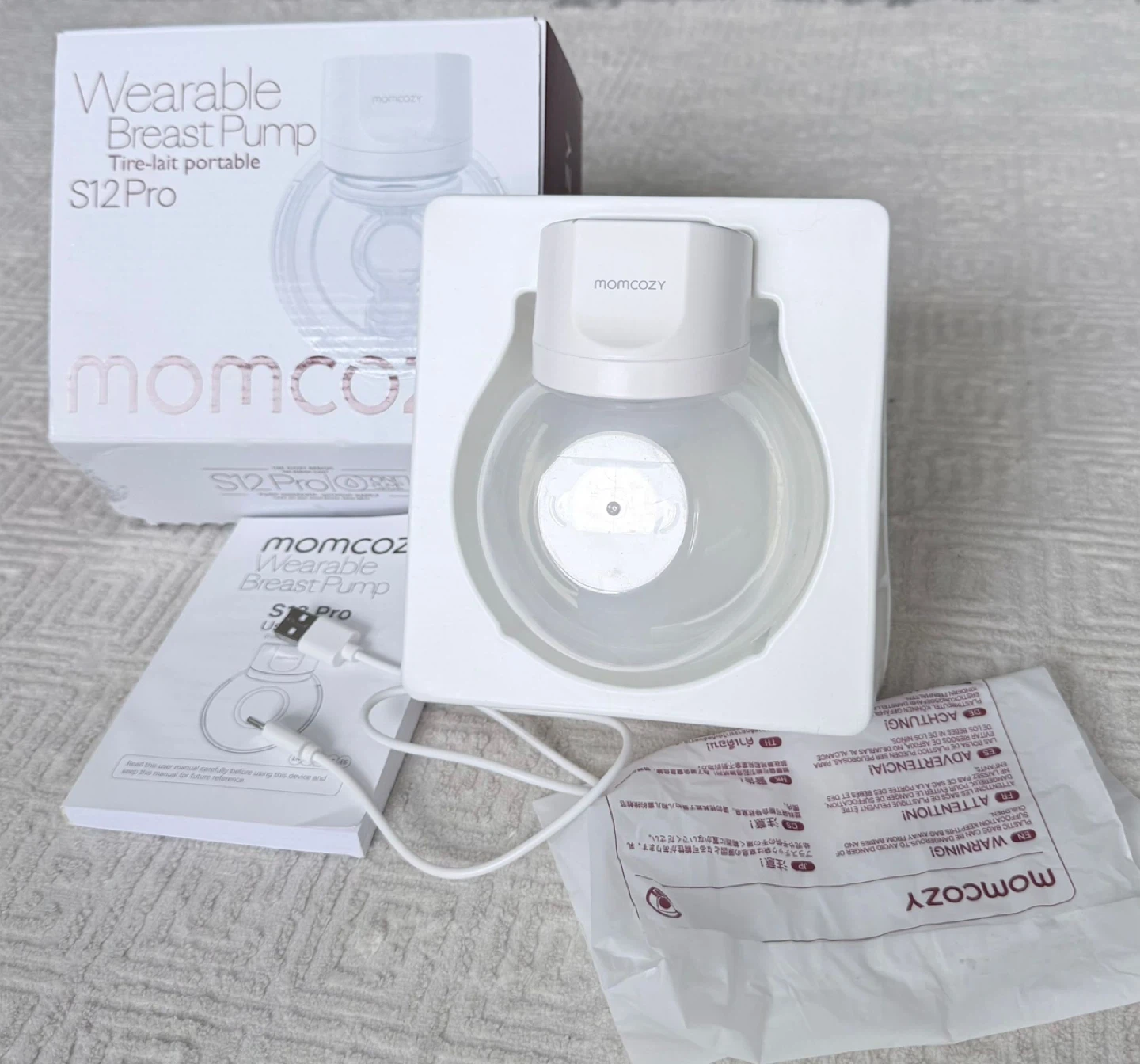 Momcozy S12 Pro Wearable Breast Pump - White
