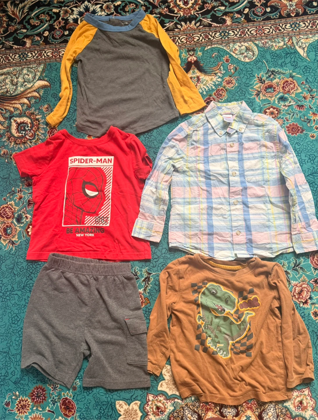 Boys Clothing Bundle (Spider-Man Shirt, Shorts, and more)