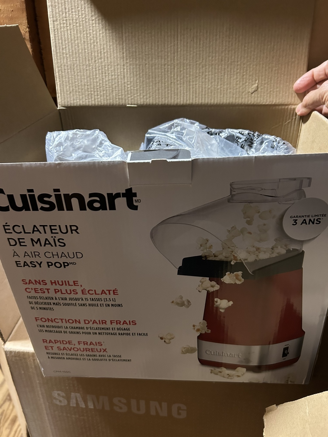 brand new Cuisinart Air Popper Popcorn Maker - Red, 15 Cups - photo 3