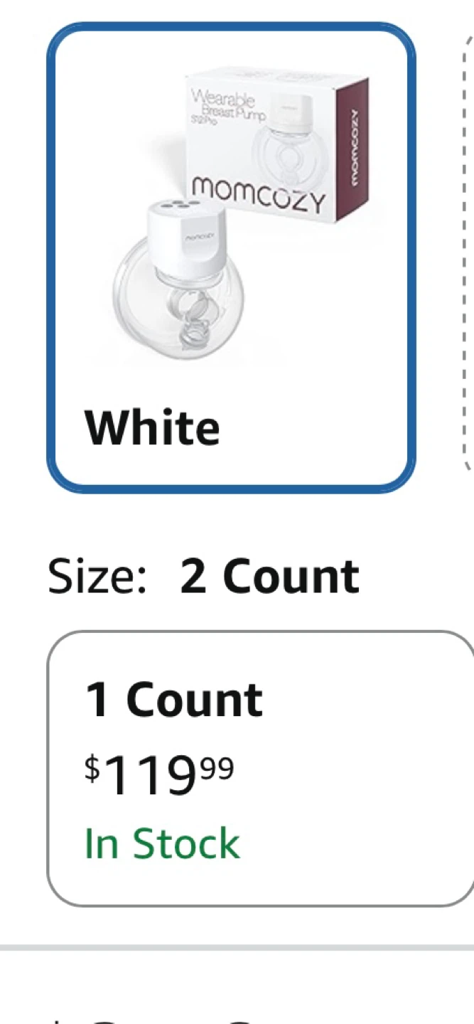 Momcozy S12 Pro Wearable Breast Pump - White - photo 2