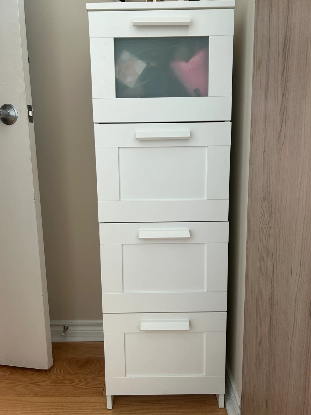 White IKEA 4 Drawer Unit