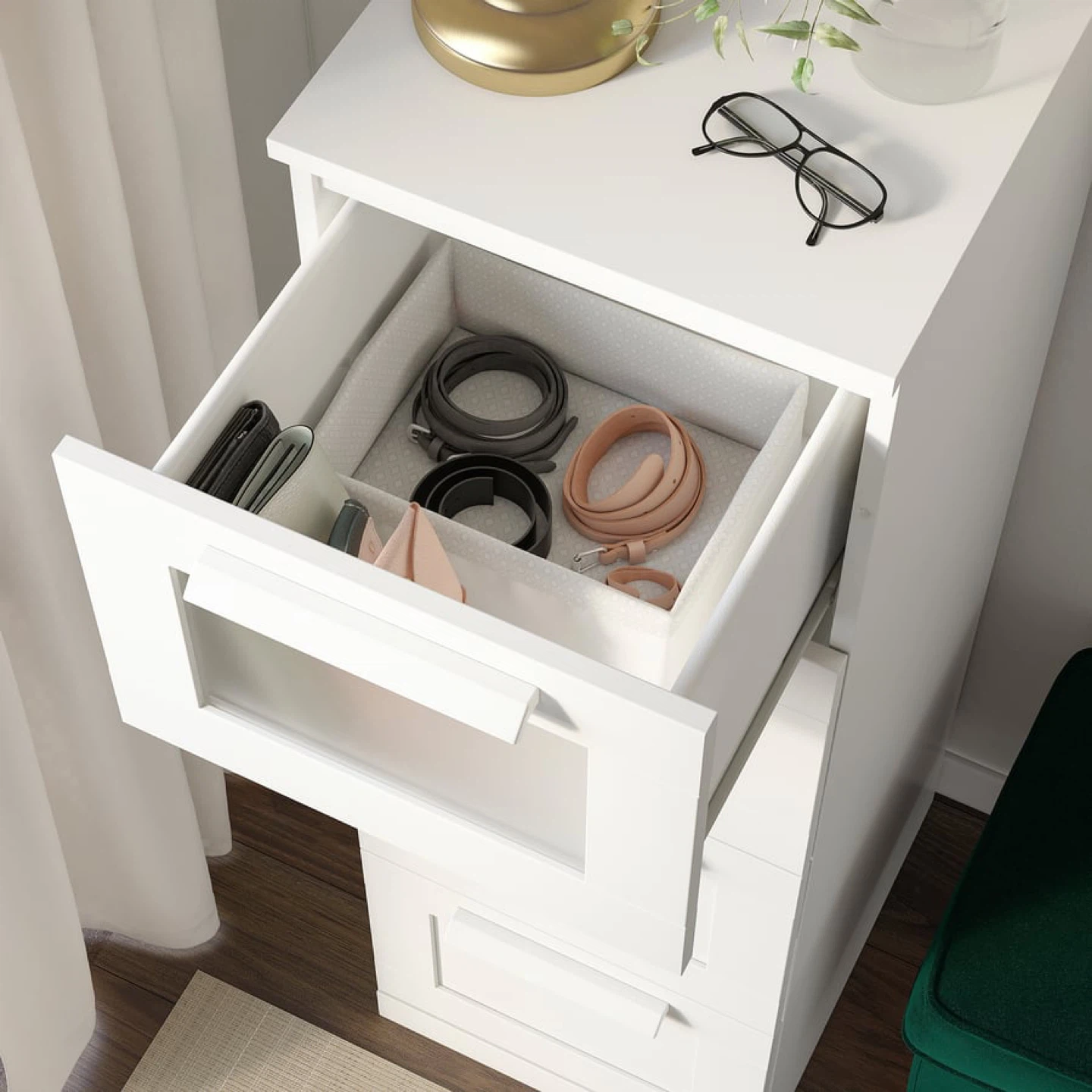 White IKEA 4 Drawer Unit - photo 3