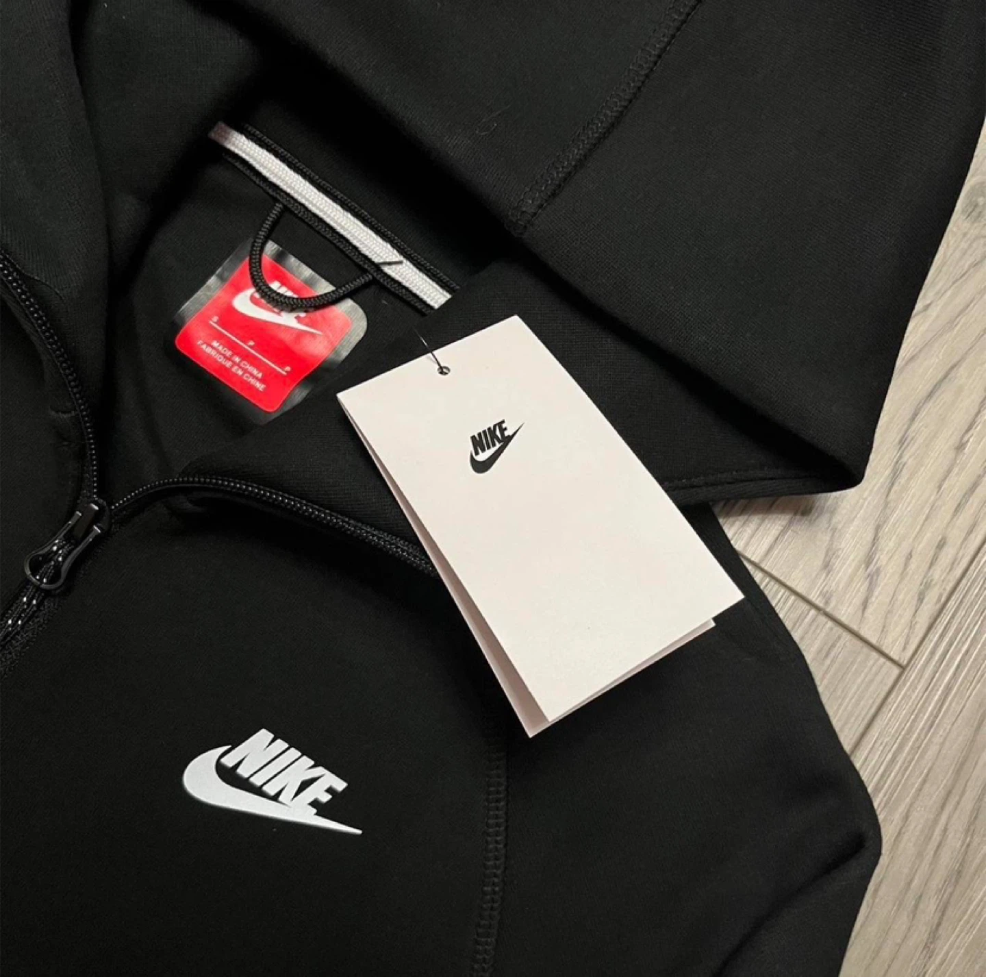 Nike Tech Fleece Full Zip Reflective Hoodie Black/White - photo 4