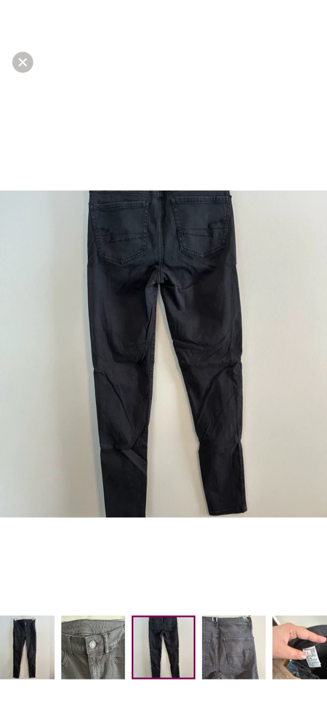 American Eagle Women's Grey Skinny Jeans Size 0 - photo 3
