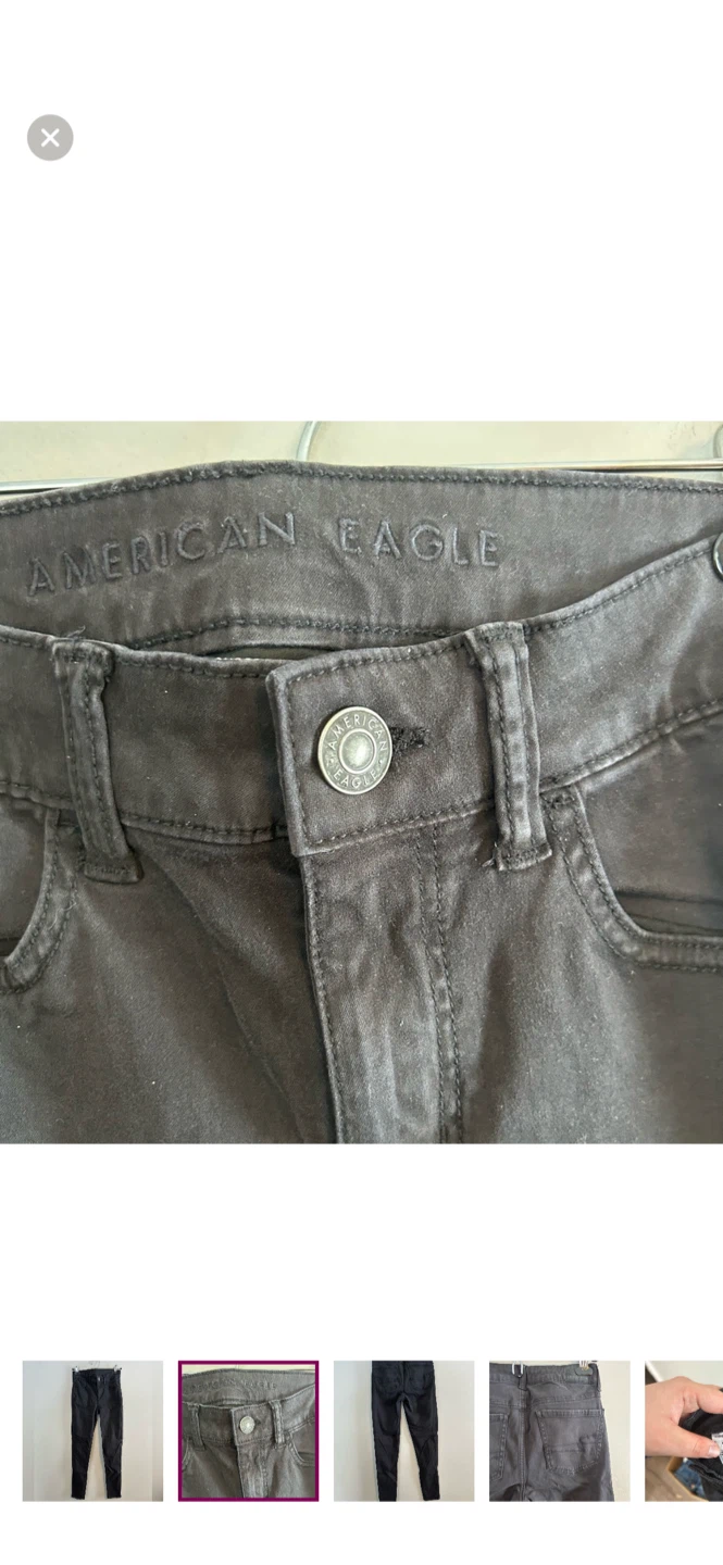 American Eagle Women's Grey Skinny Jeans Size 0 - photo 2