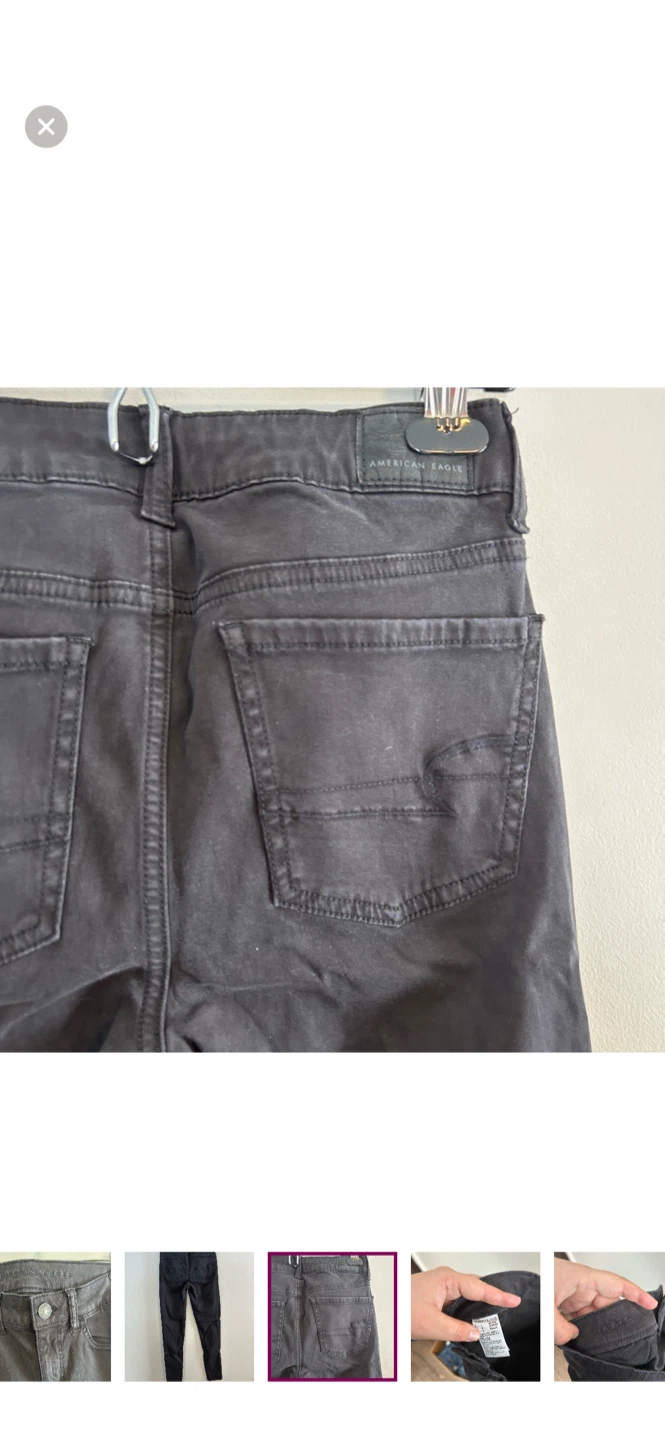 American Eagle Women's Grey Skinny Jeans Size 0 - photo 4