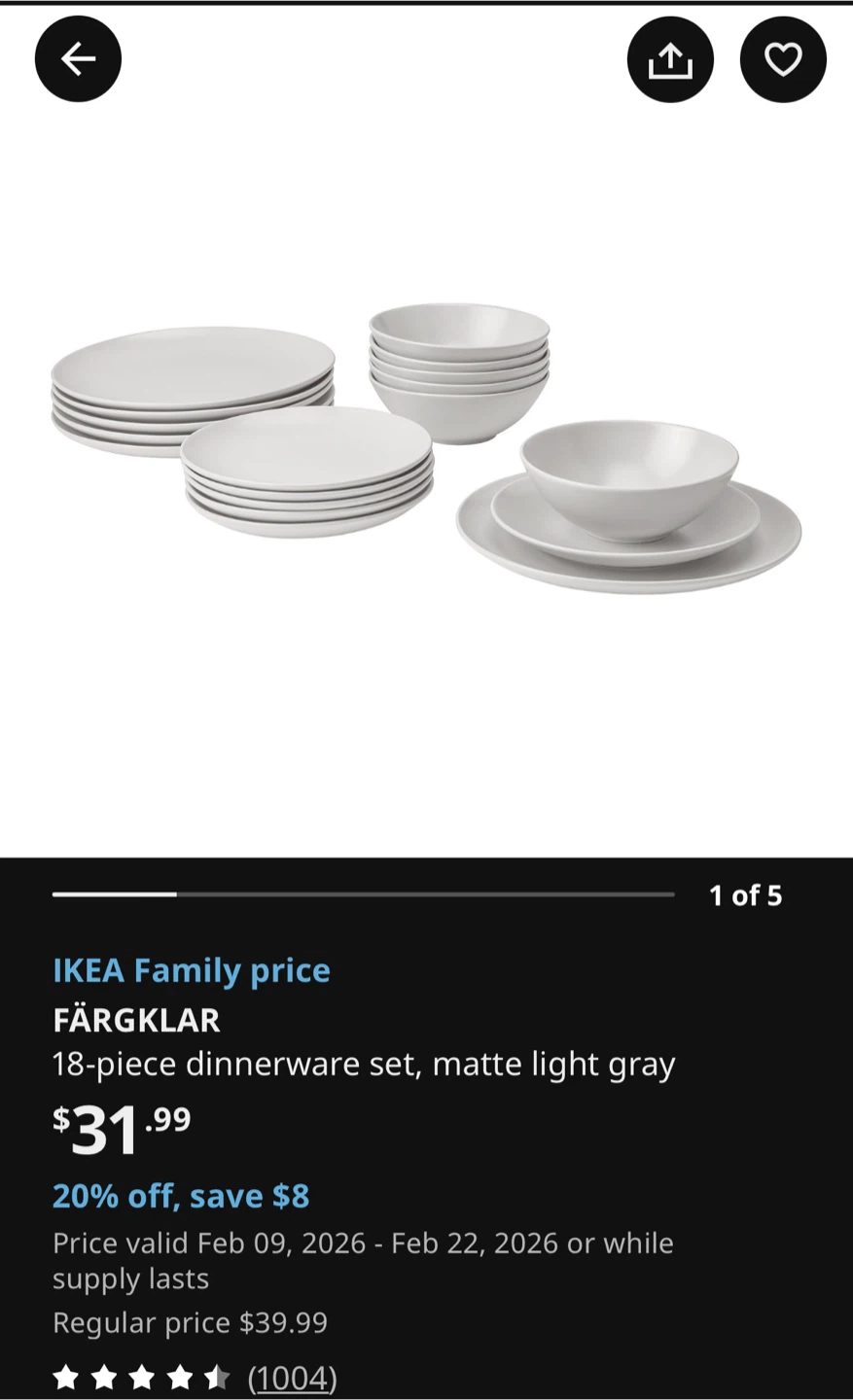 IKEA Plate Set (FÄRKGLAR) Full - photo 2