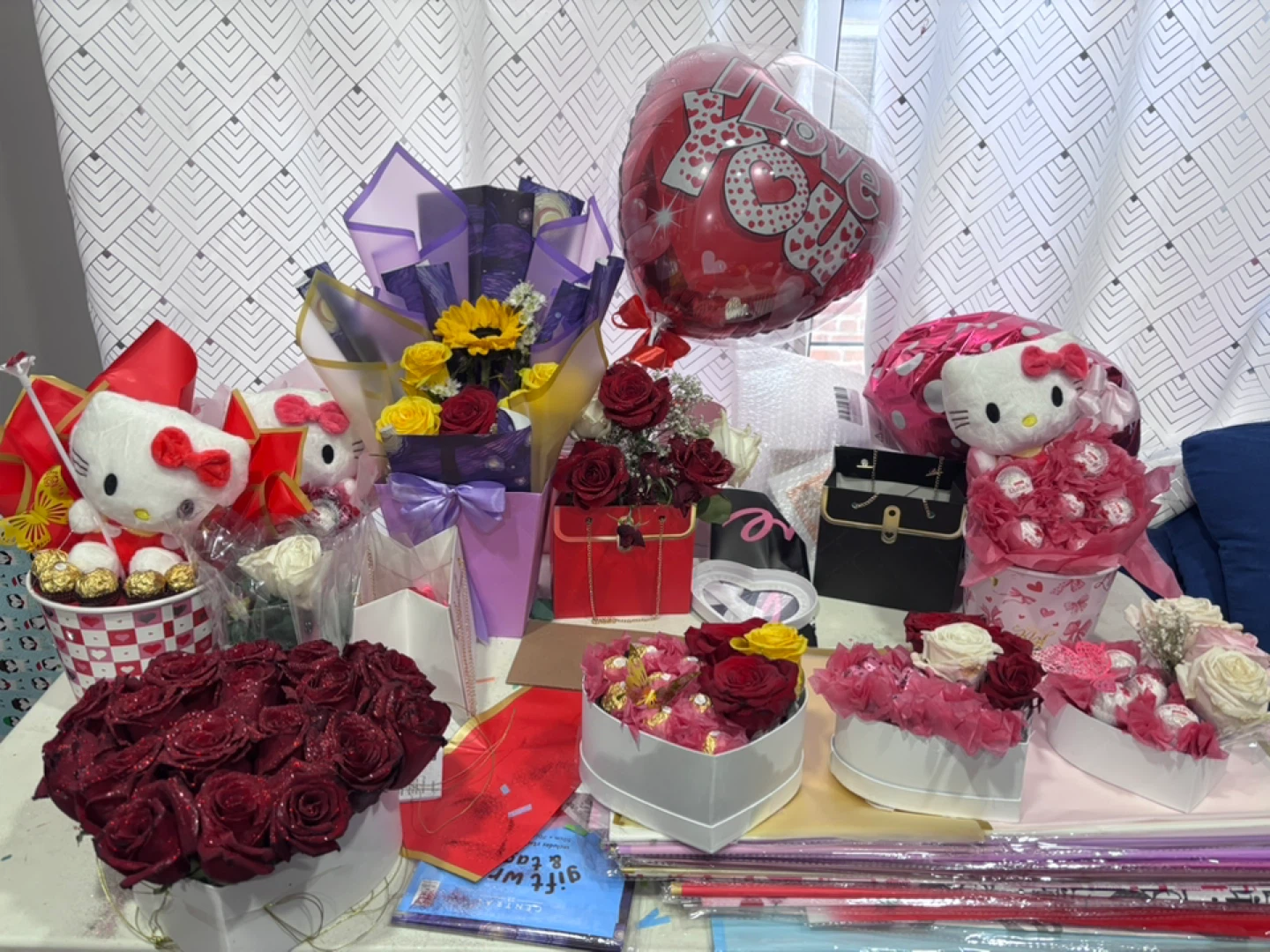 Hello Kitty & Rose Chocolate Gift Arrangements