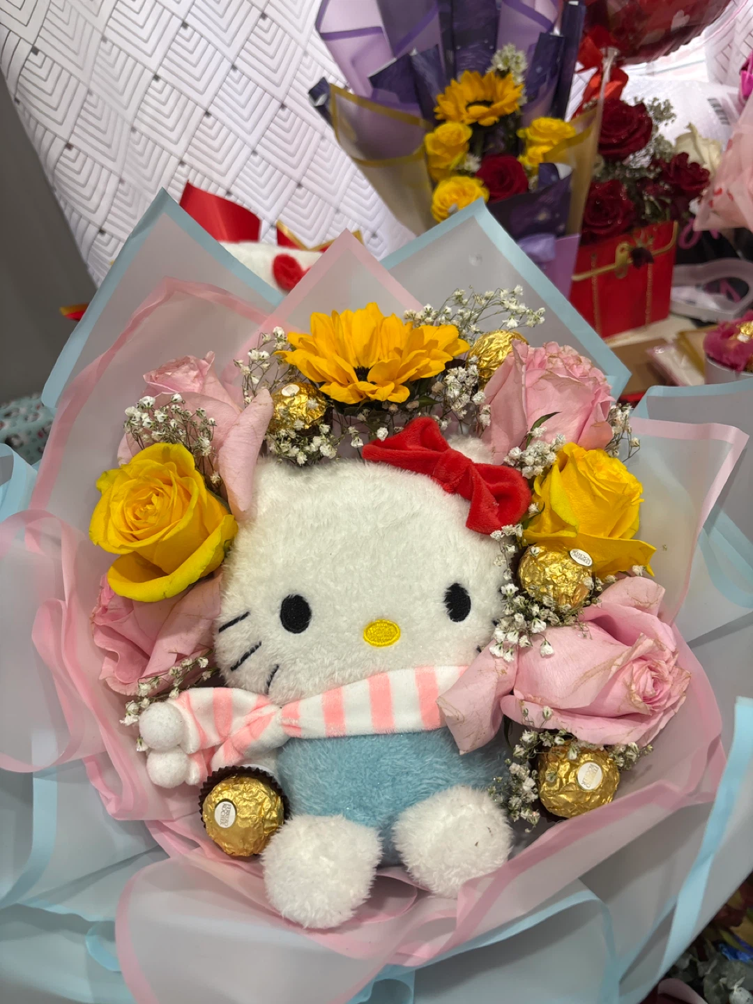 Hello Kitty Flower and Chocolate Bouquet