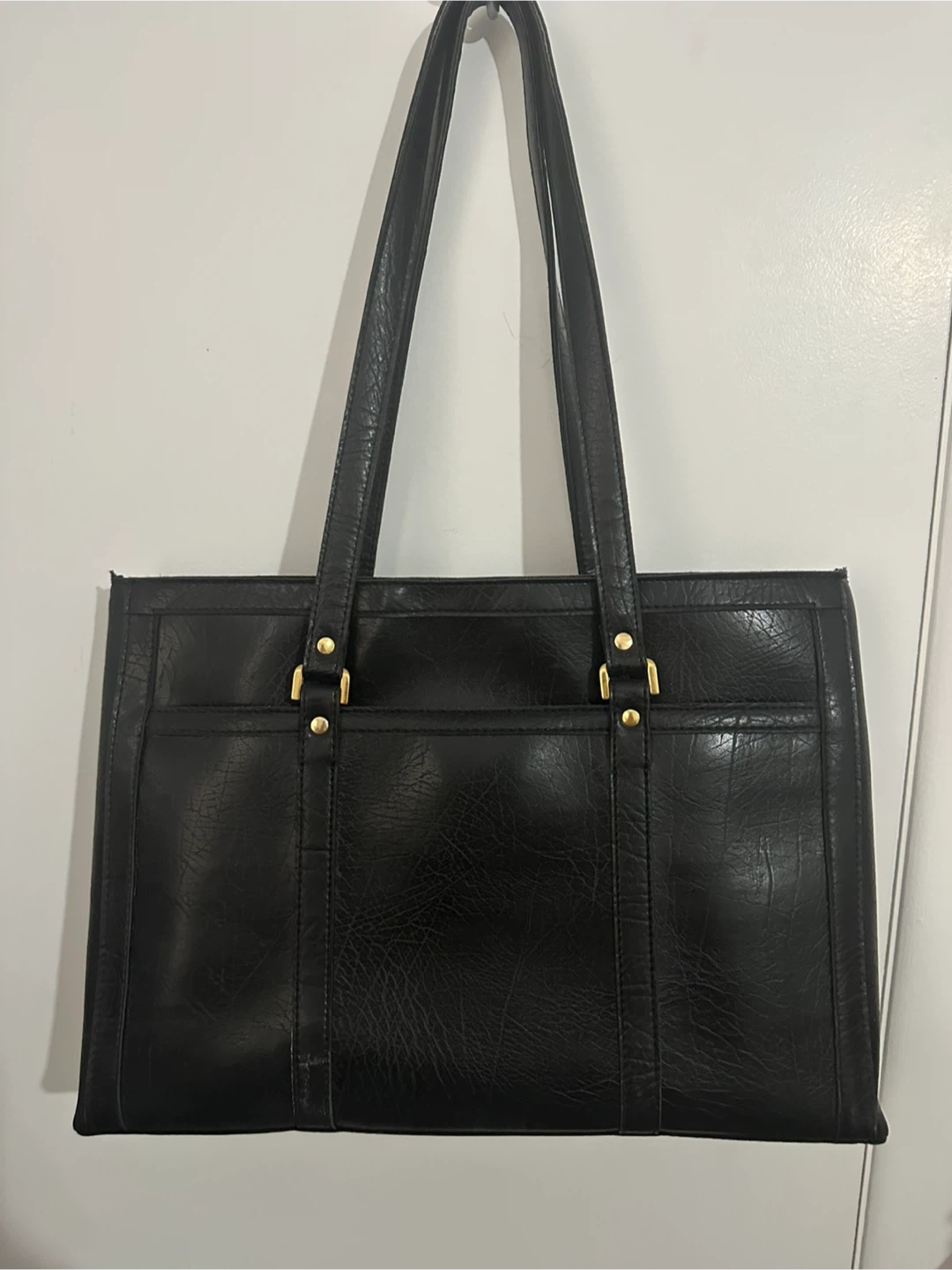 Cornett Black Faux Leather Tote Bag 🥕 - photo 2