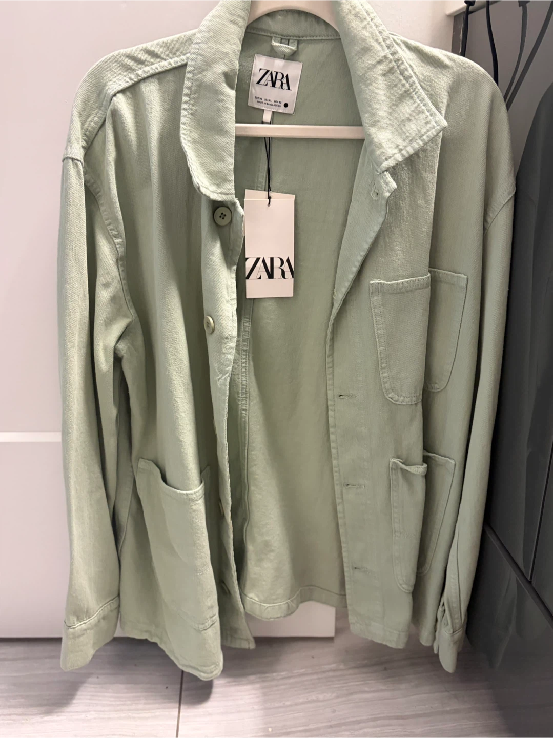 ZARA Light Green Utility Jacket