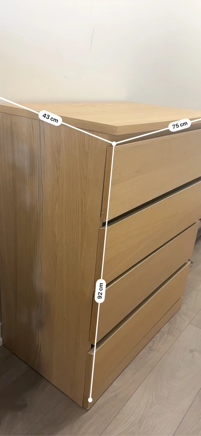 Oak Dresser - 4 Drawers - photo 2