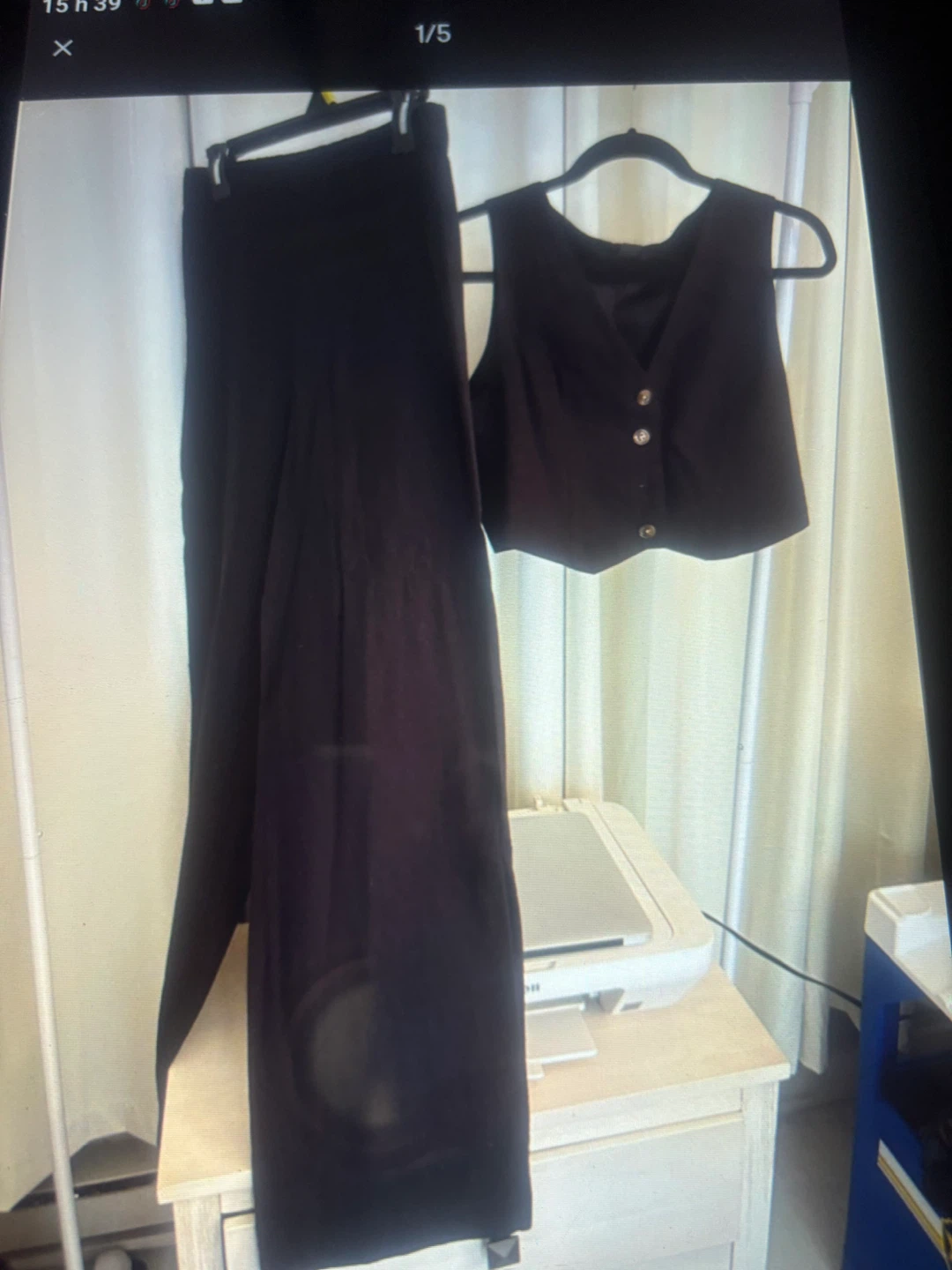 Ensemble pantalon et gilet Forever 21 noir grandeur M