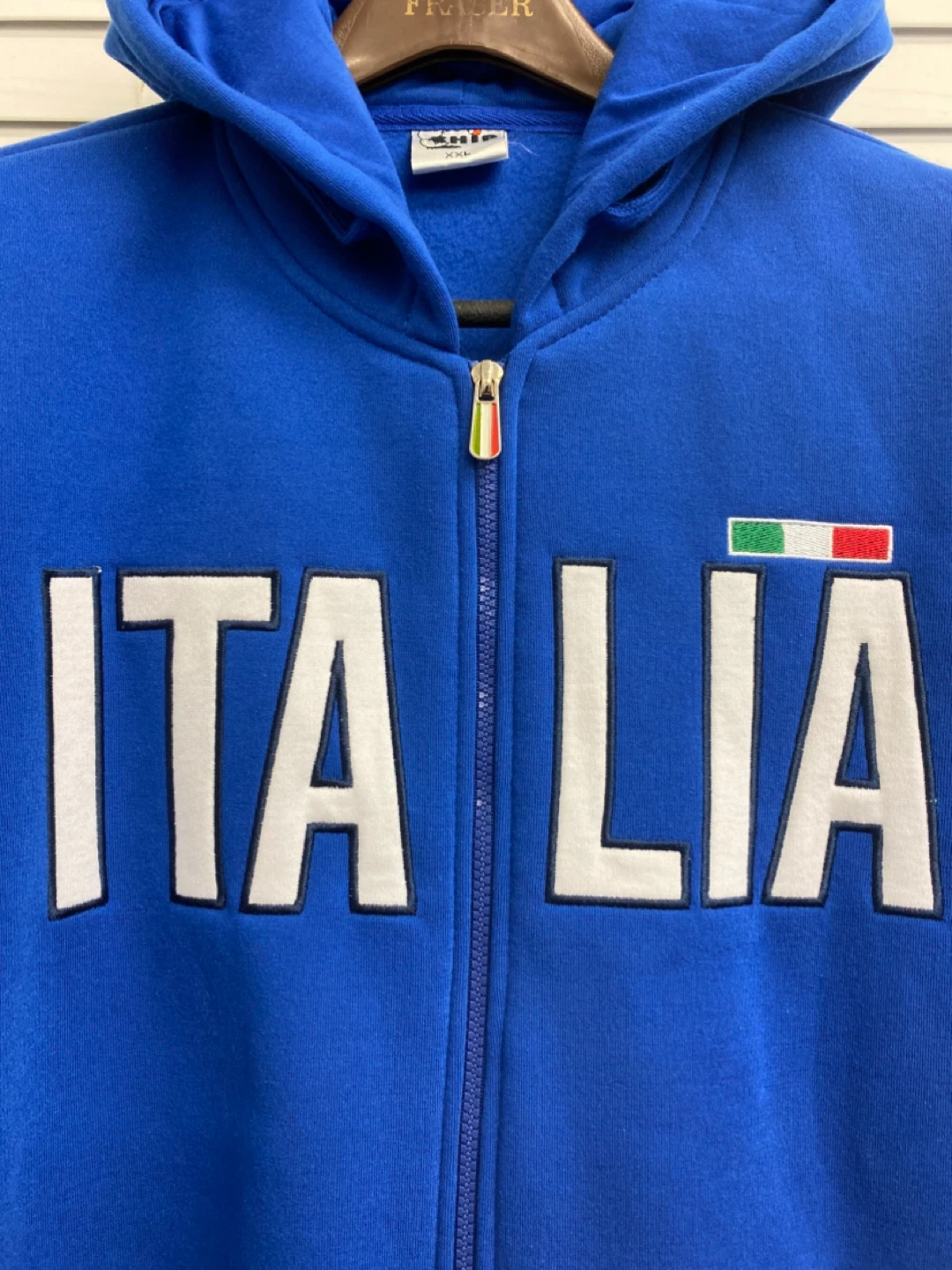 Blue Full Zip Chip Italia Hoodie Fits - XL to 2XL - photo 3