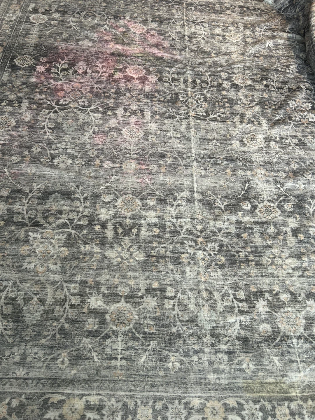 8' x 10' Dark Grey Floral Area Rug - photo 4