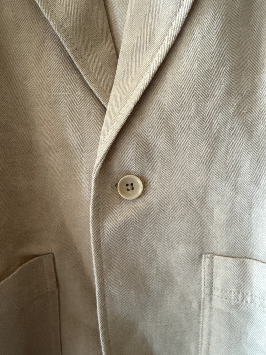 Oversized Beige Linen Blend Blazer - photo 5