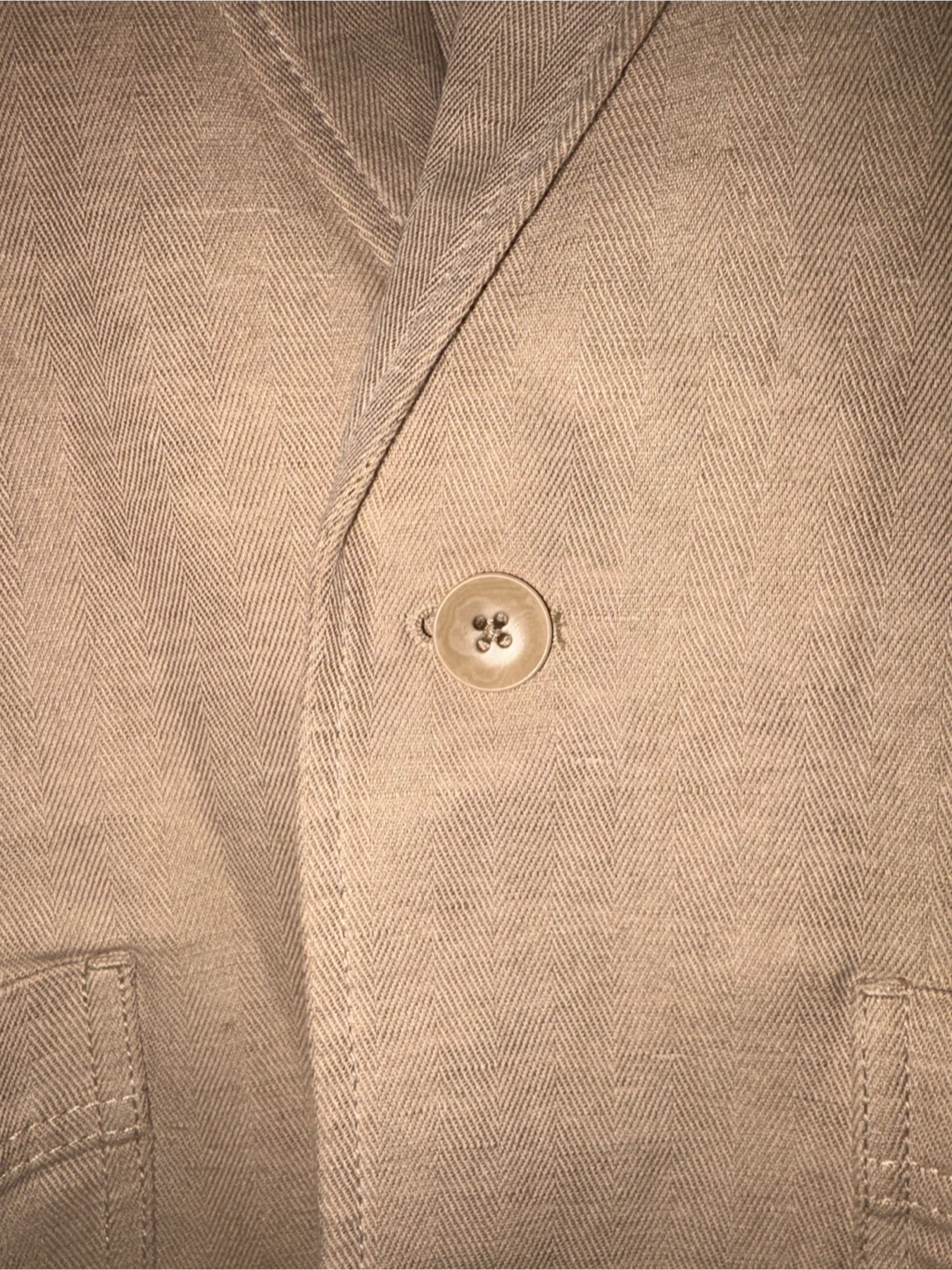 Oversized Beige Linen Blend Blazer - photo 4