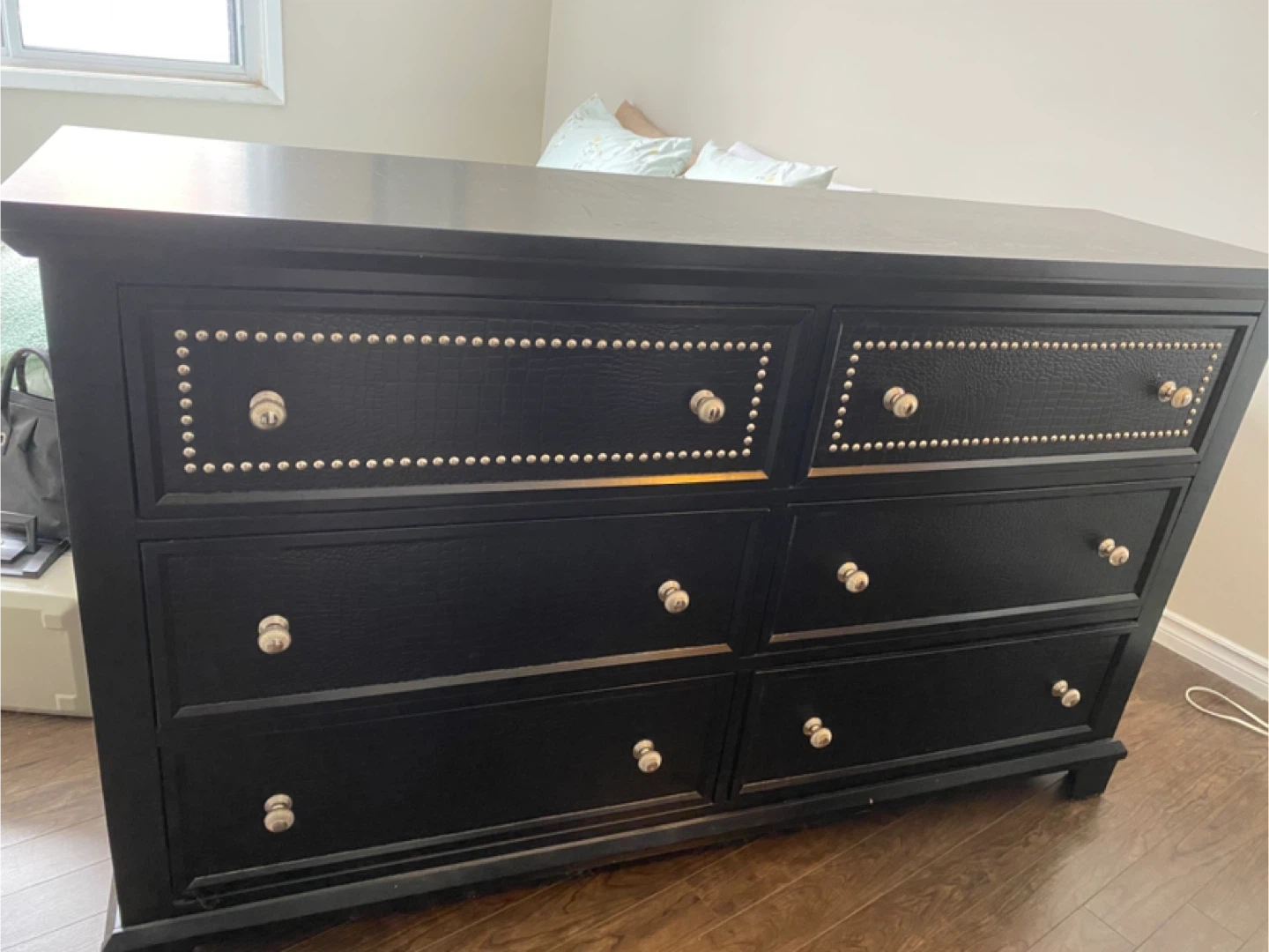 Black Dresser with Mirror