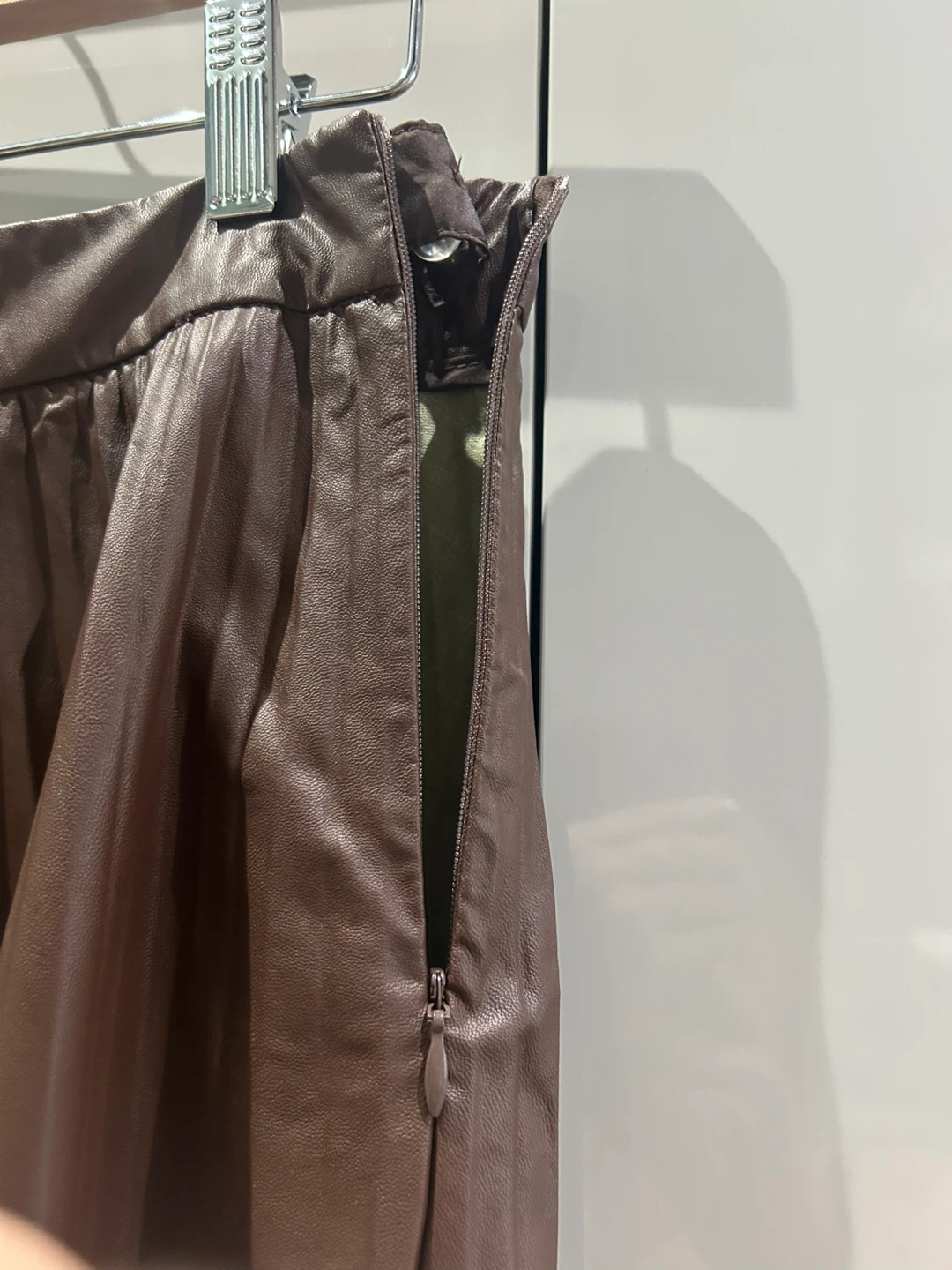 Maison Cinqcent Pleated Faux Leather Skirt - photo 3