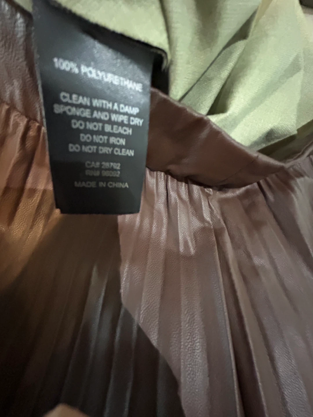 Maison Cinqcent Pleated Faux Leather Skirt - photo 5