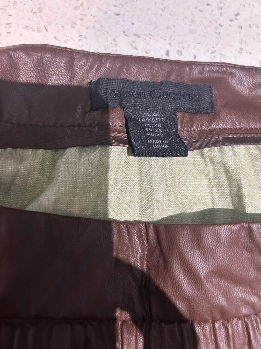 Maison Cinqcent Pleated Faux Leather Skirt - photo 4