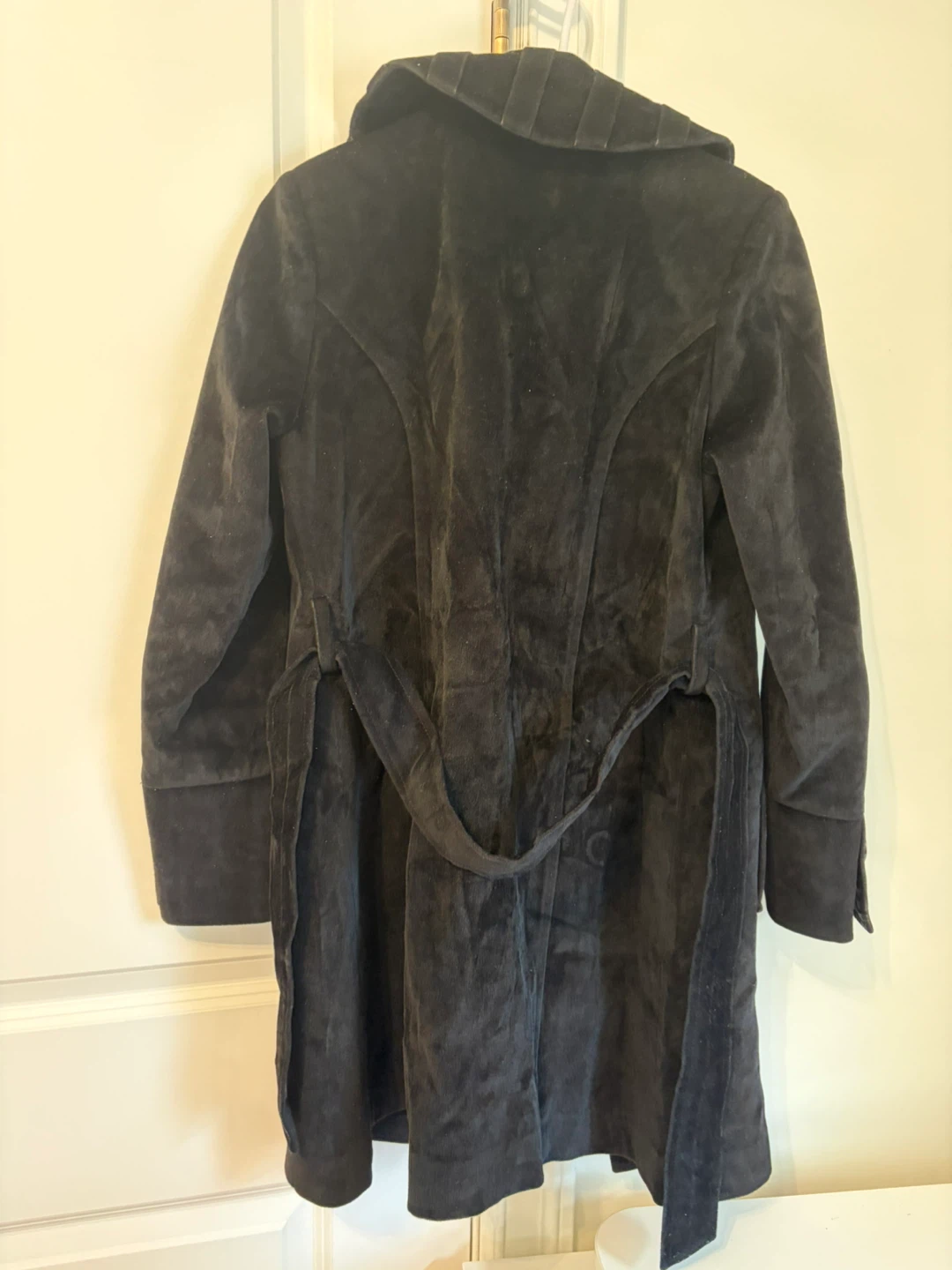 Black Velvet Coat with Hood - photo 2