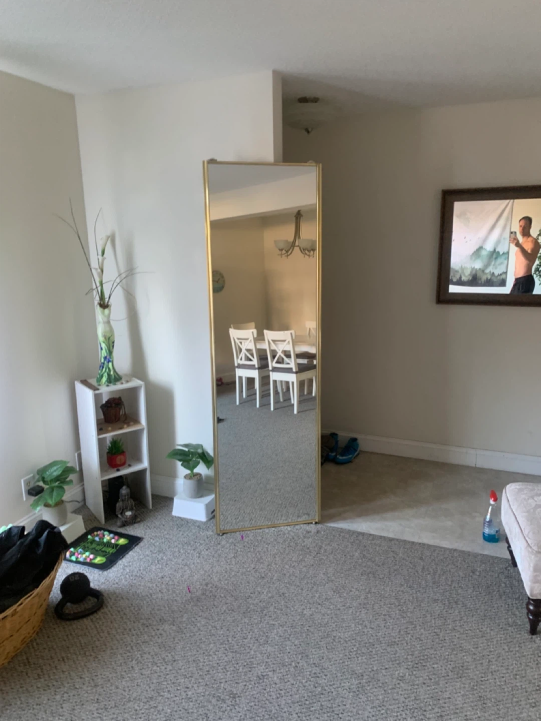 Large Mirror - Full Length Standing Mirror with Gold Frame - photo 4